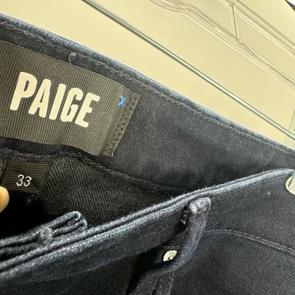 PAIGE Women's Denim Ultra High Rise Cindy Straight in Blue Moon Size 33 NWT - Picture 10 of 13